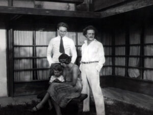 The Neutras and R.M. Schindler at Schindler House, West Hollywood, 1928
