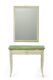 LOUIS XV STYLE CREAM AND GREEN-PAINTED TABLE AND MIRROR