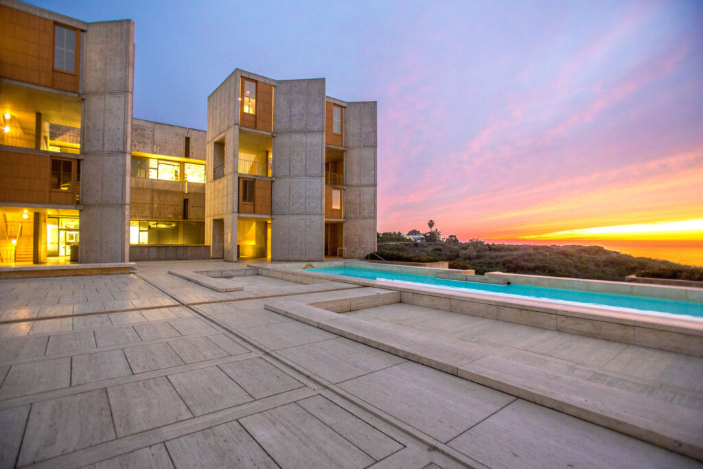 Louis Kahn salk institute sunset photo