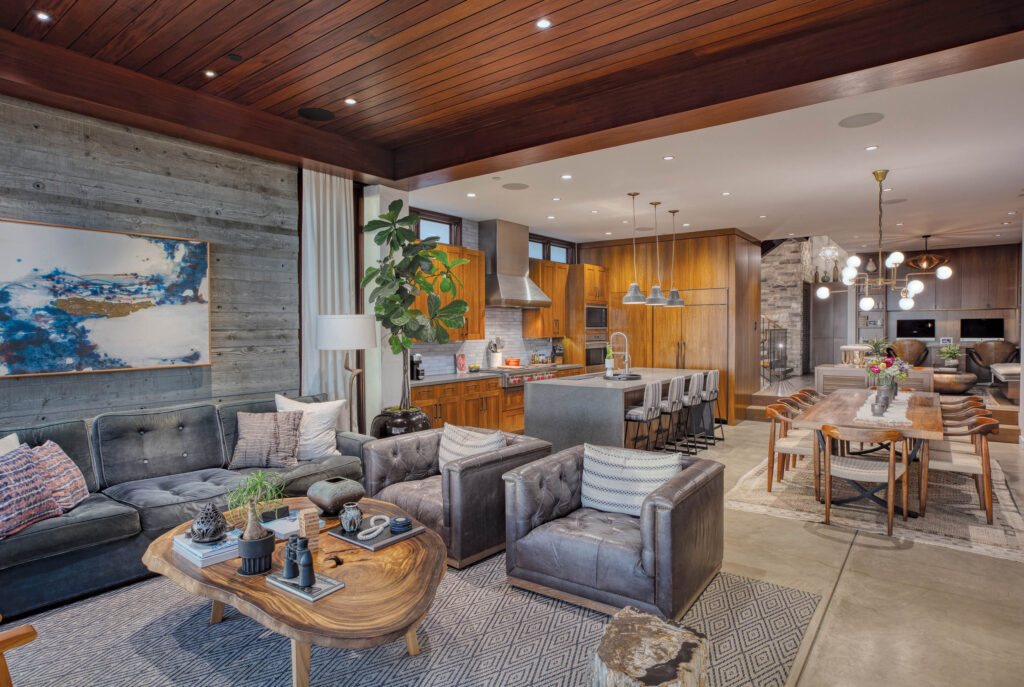 3124 The Strand living room, dining room and kitchen