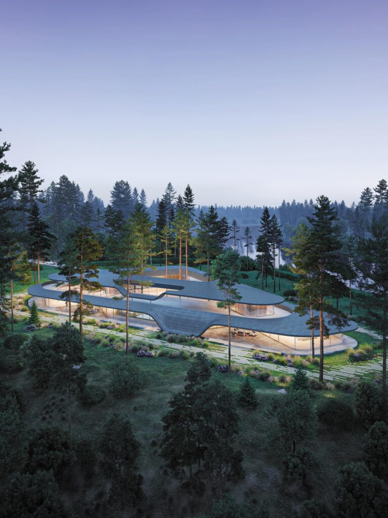 Kerimov Architects Riverwave Exterior aerial