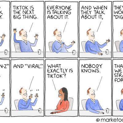 marketer's love shiny new objects - written by Warren Dow