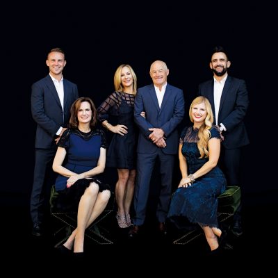 Clockwise from left: Matt Cox, Managing Partner; Ceci and Steve Watts, Founders; Matthew Engle, Associate Partner; Tara Engle, Marketing Manager; Lisa Arturo, Associate Partner & Client Services.