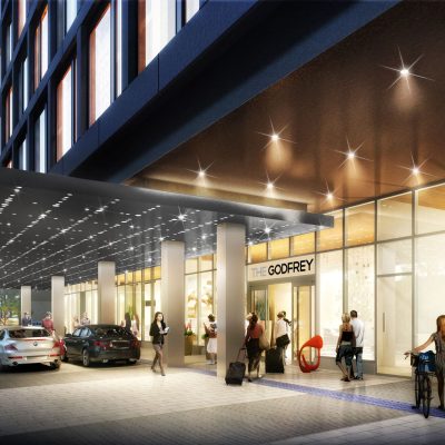 The Godfrey Hotel Hollywood - Entrance Rendering
