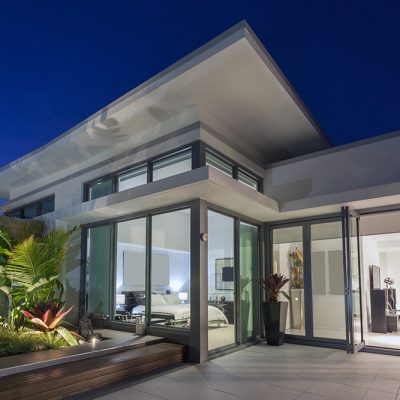 Luxurious penthouse at sunset